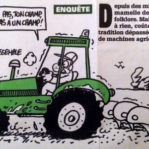Dessin de Charb sur le semis direct (en 2003 dans Charlie Hebdo)