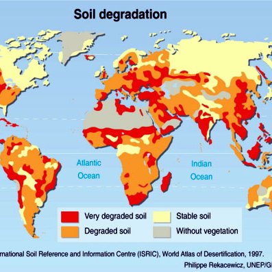 carte dégradation sols