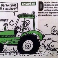 Dessin de Charb sur le semis direct (en 2003 dans Charlie Hebdo)