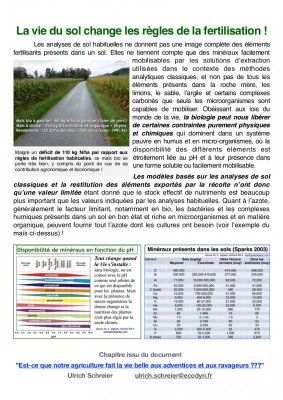 La vie du sol change les règles de la fertilisation