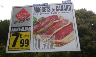 Canard made in Bulgarie à Toulouse