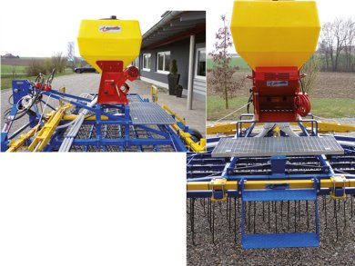 Semoir sur herse étrille